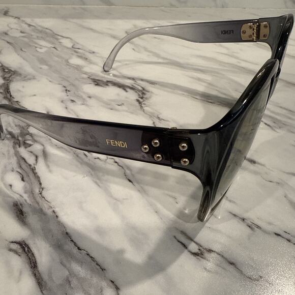 Fendi FF0404/S KB77Y Women Blue Square Gradient Sunglasses Shades 58/23/135 Read - Picture 2 of 7